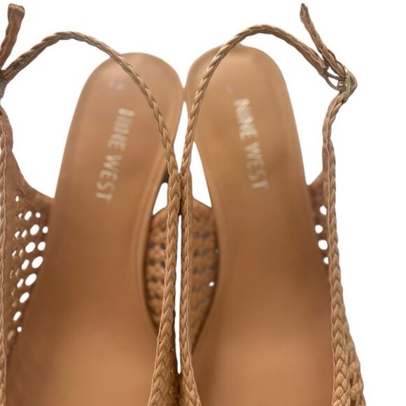 Nine West Woven Slingbacks Pumps Size 8 M Tan - Picture 3 of 9